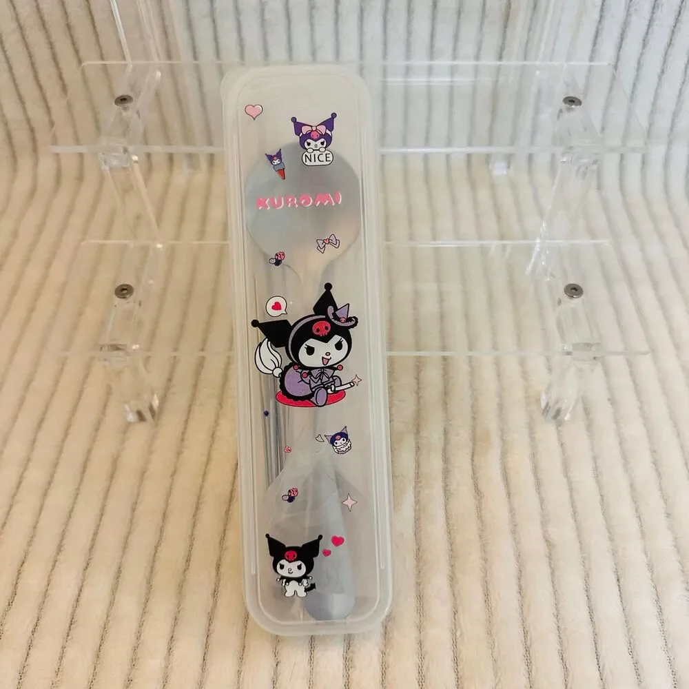 Hello Kitty Kuromi Flatware Set with Case
